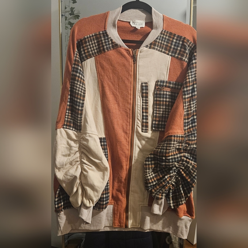 Oli & Hali Rust Knit Jacket Oversized New No tags